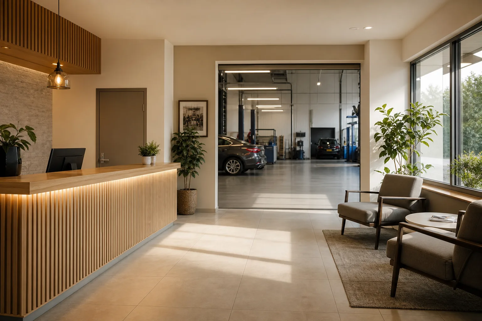 The welcoming reception and workshop entrance at MechTronic, Kilmarnock